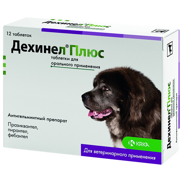 ДЕХИНЕЛ ПЛЮС XL, таблетка на 35кг №12.  1табл
