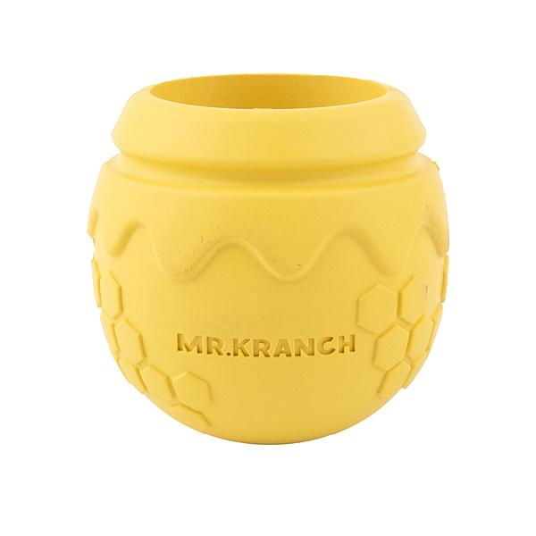 Игрушка Mr.Kranch для собак Горшочек меда 9*8 см желтая с ароматом сливок