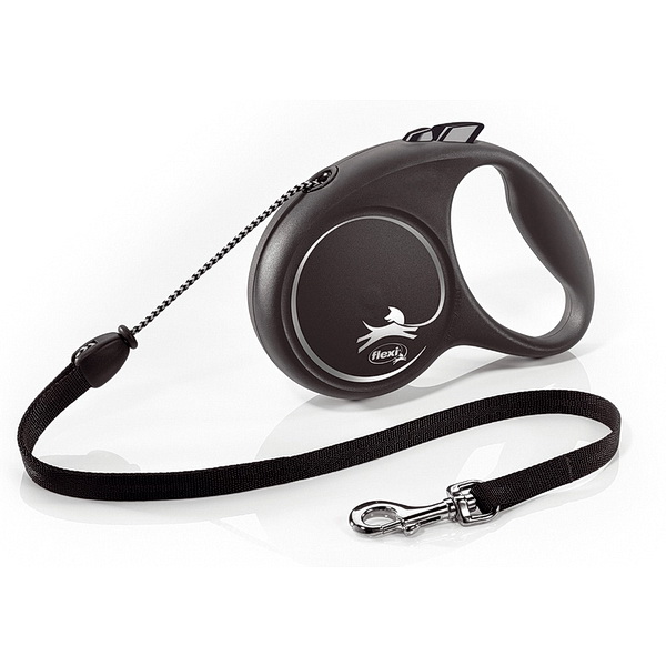 FLEXI Рулетка BLACK DESIGN M трос 5 м до 20 кг, серебряный