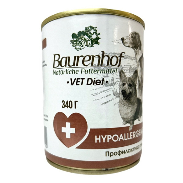 Baurenhof VET Hypoallergenic диета для собак влажный 0,34 кг