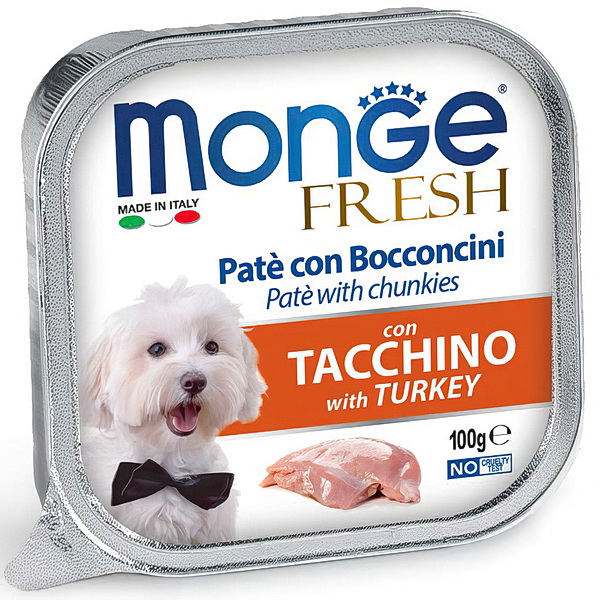 Monge Dog Fresh д/собак 100г паштет из индейка ламистр