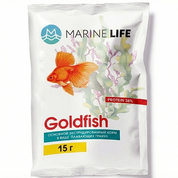 Корм для рыб MARINE LIFE хлопья для золотых рыбок15г
