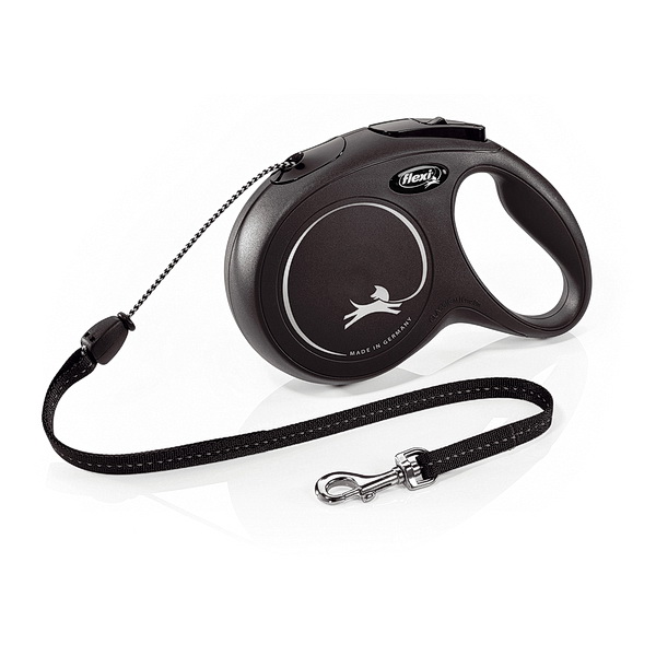 FLEXI Рулетка NEW CLASSIC M трос 8 м до 20 кг, чёрный