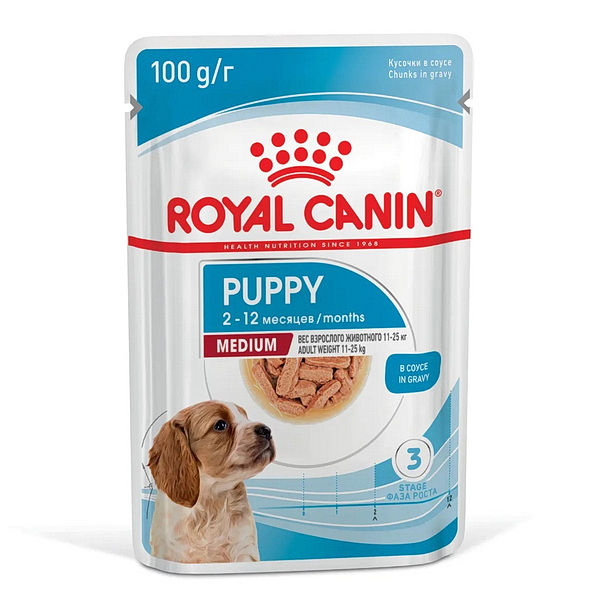 Влажный корм ROYAL CANIN Medium Puppy, для щенков средних пород,соус ,85г