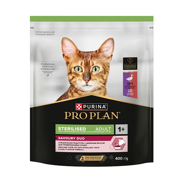 PRO PLAN д/К Утка Печень (для стерил.) 400г