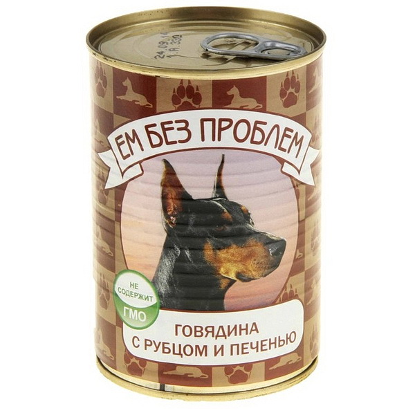 Зоогурман ЕМ БЕЗ ПРОБЛЕМ конс.д/соб 410г гов/рубец/печень