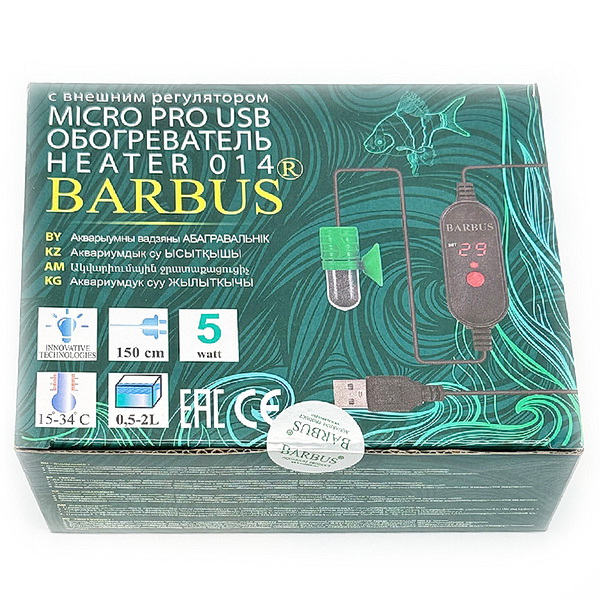 Barbus Обогреватель терморегулятор MICRO PRO USB 5 ватт