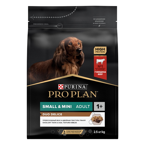 PRO PLAN DuoDelice д/с Говядина (Взр/МелПород)  2,5кг