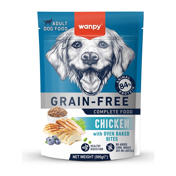 Сухой корм Wanpy Dog беззерновой с курицей для взрослых собак 500 г