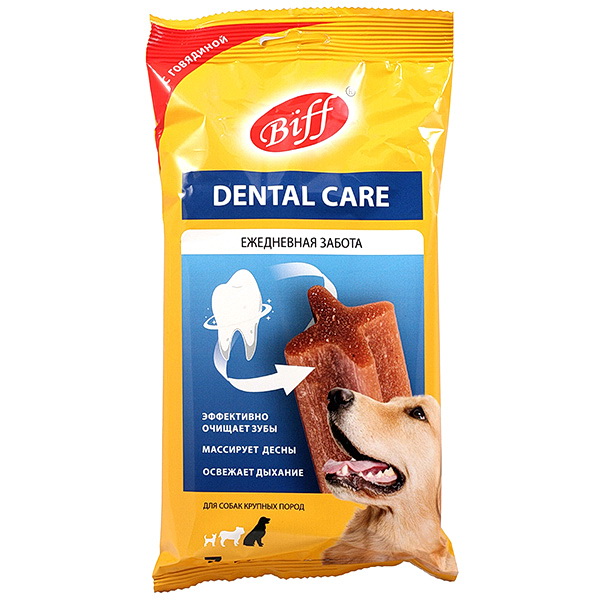 Титбит Снек жеват. Dental Care д/соб. круп.пород с говядиной 270 г