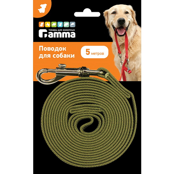 Gamma поводок брезентовый, 25*5000мм, 