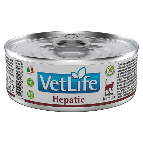 Фармина  Vet Life Cat Hepatic Паштет диета для кошек гепатик, 85г