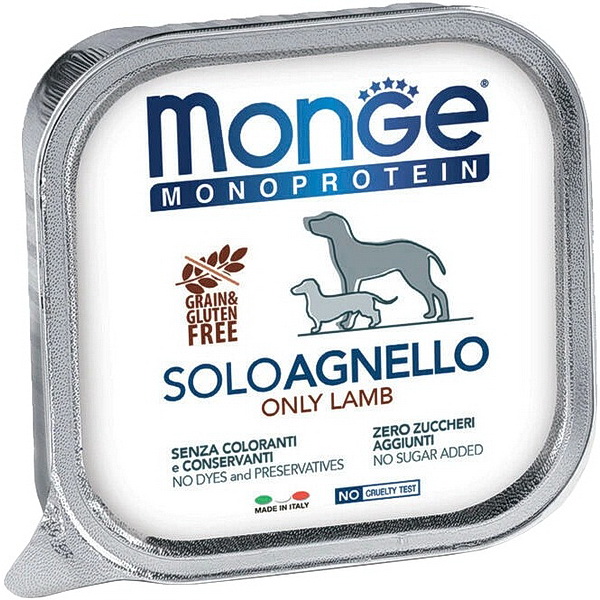 Monge Dog Monoprotein д/собак 150г паштет из ягнёнка ламистр