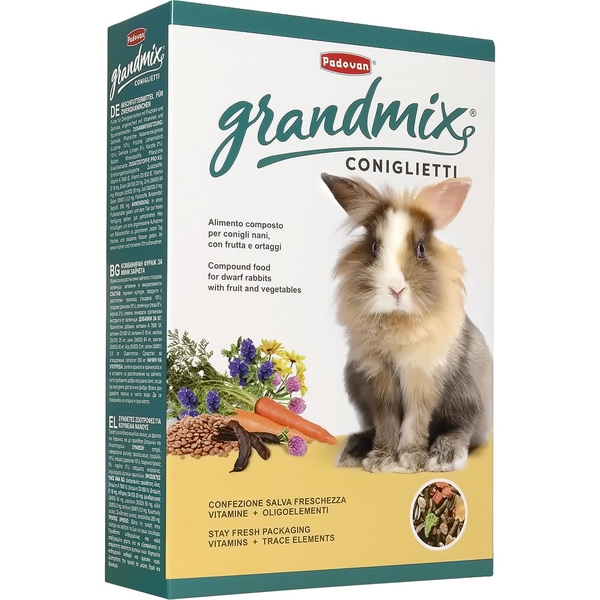 PA Корм GRANDMIX Coniglietti комплексный/основной д/кроликов (850г)
