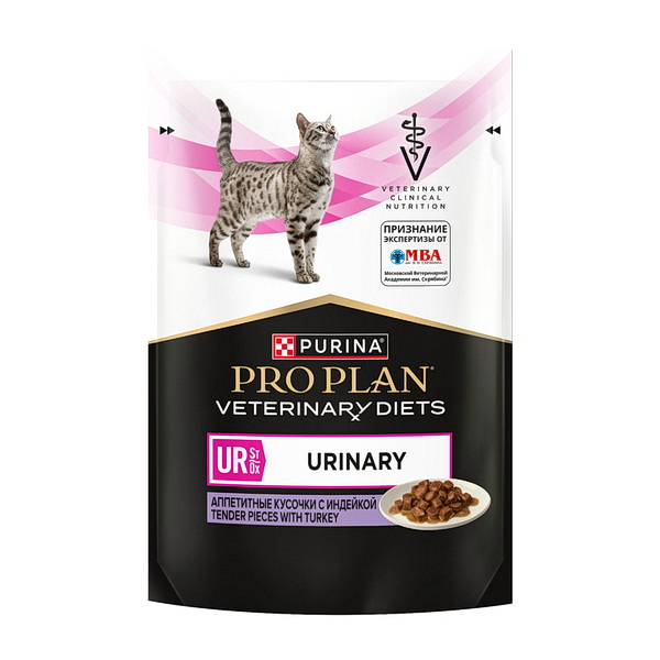 Влажный корм для кошек PRO PLAN UR ST/OX Urinary при болезнях нижних отделов мочевыводящих путей, с индейкой, 85 г