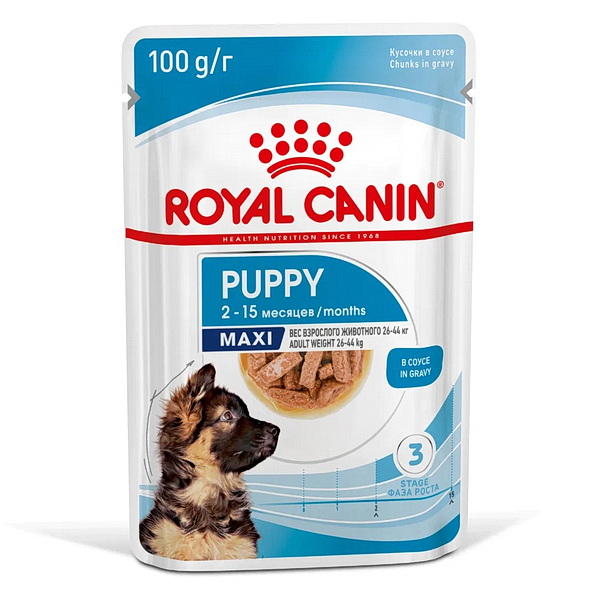 Влажный корм ROYAL CANIN MAXI PUPPY, для щенков крупных пород,соус ,85г