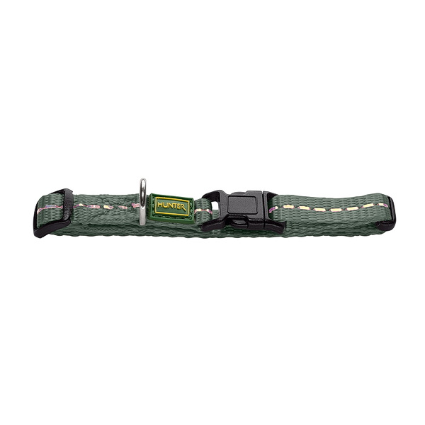 Hunter ошейник для собак Tripoli Vario Basic Mini XXS-XS (14-20 см), нейлон оливковый, светоотражающий