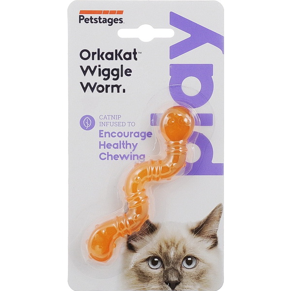 Petstages игрушка для кошек Energize "ОPKA червяк" 11 см