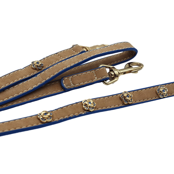 PuppyTie Комплект 12пов.+ош. стразы с медальон.бежев.+синий