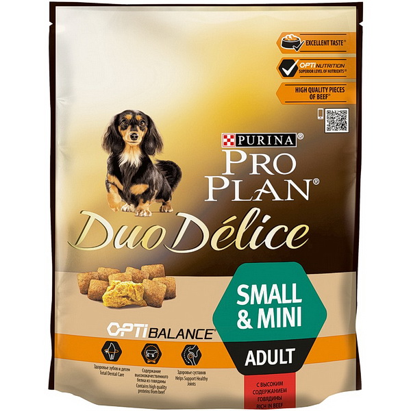 Pro Plan Duo Delice д/собак 700г сухой корм д/мелких пород говядина