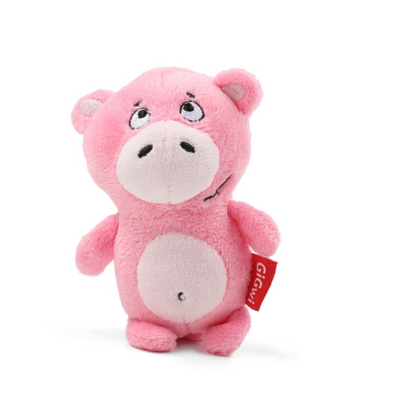GiGwi PLUSH FRIENDZ Игрушка мягкая для собак "Поросёнок с пищалкой", 110мм