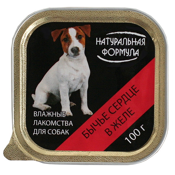 НАТУРАЛЬНАЯ ФОРМУЛА конс.д/соб 100г бычье серд.в желе ламист