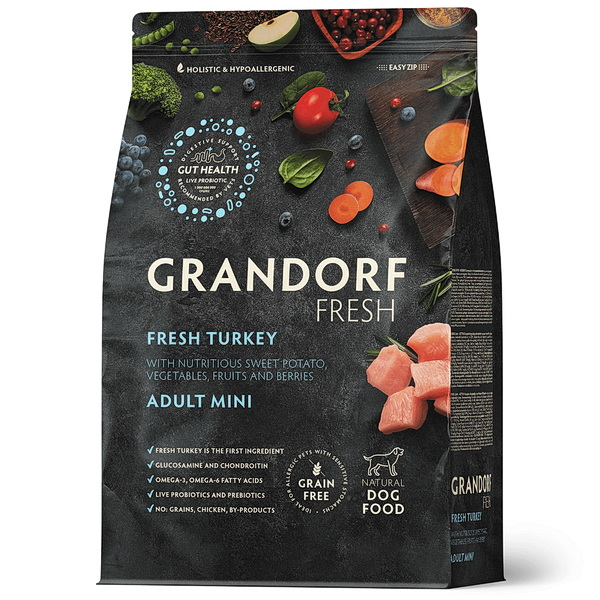 GRANDORF Fresh Dog Adult Mini Turkey&Sweet Potato (Индейка с бататом для собак мелких пород) 1кг