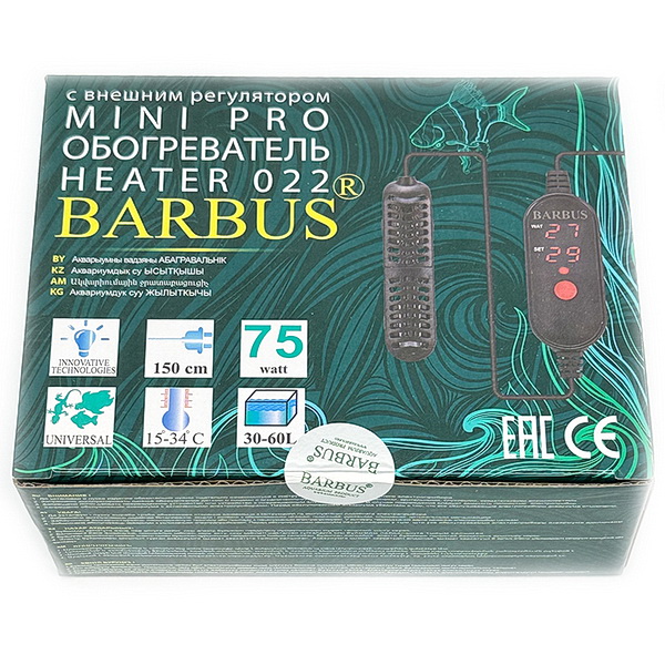 Barbus Обогреватель с внешним регулятором MINI PRO 75 ватт