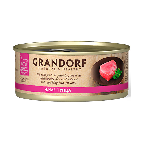 Grandorf д/кошек 70г влажный корм тунец конс