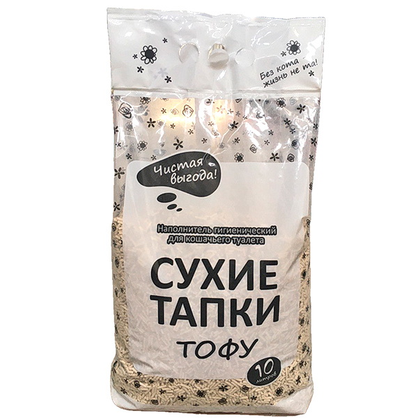 Наполнитель "Сухие Тапки" ТОФУ 10 л