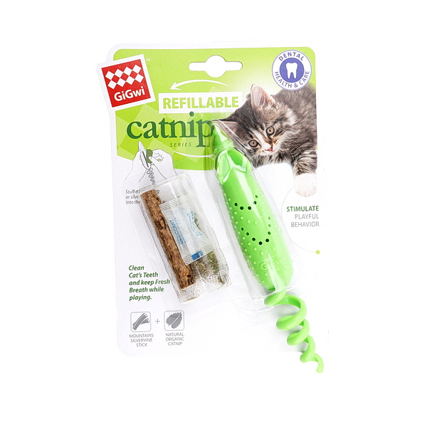 85030 Игрушка для кошек Мышка резиновая 16,5 см, серия REFILLABLE CATNIP