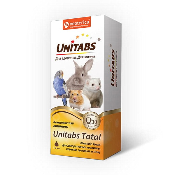 Unitabs Тотал для кроликов, птиц и грызунов, 10мл