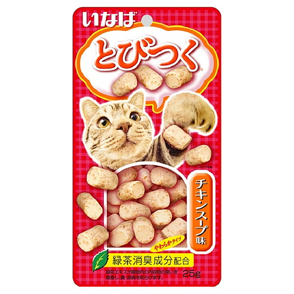 INABA Лакомство запеченное для кошек Tobitsuko со вкусом куриного бульона 25г