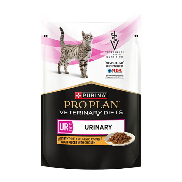 Влажный корм для кошек PRO PLAN UR ST/OX Urinary при болезнях нижних отделов мочевыводящих путей, с курицей, 85 г