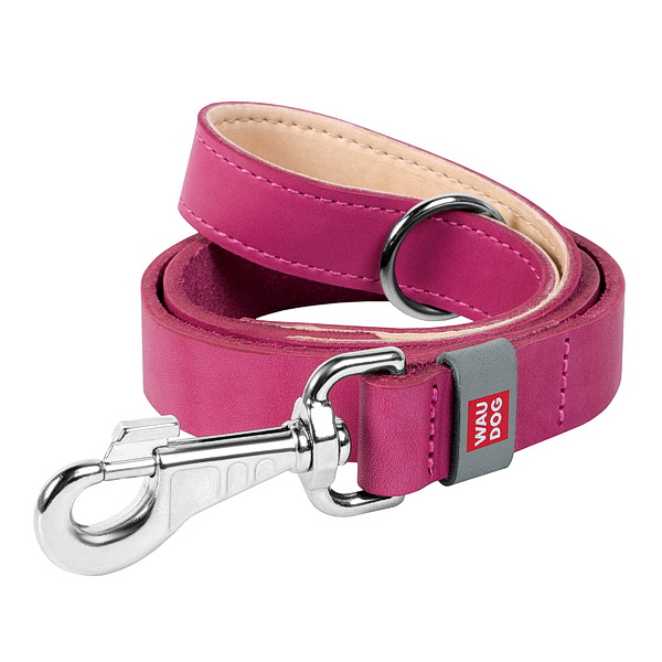 Collar Поводок WAUDOG Classic 25мм 122см розовый