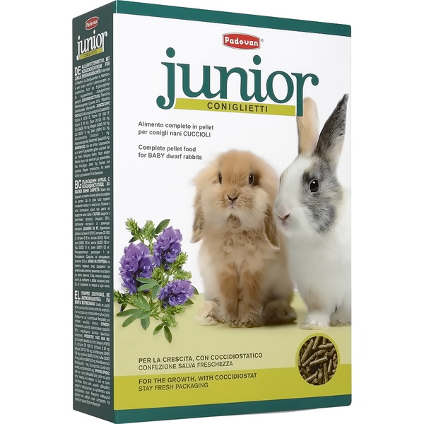 PA Корм JUNIOR Coniglietti комплексный/основной д/кроликов и молодняка (850г)