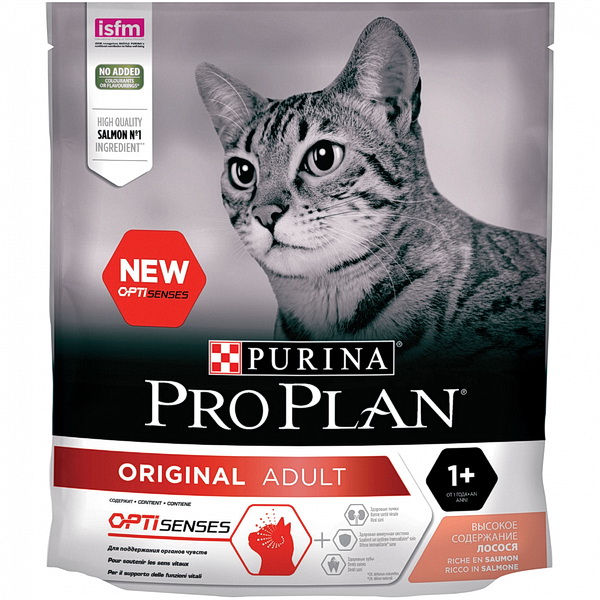 Pro Plan д/кошек 400г сухой корм лосось,рис