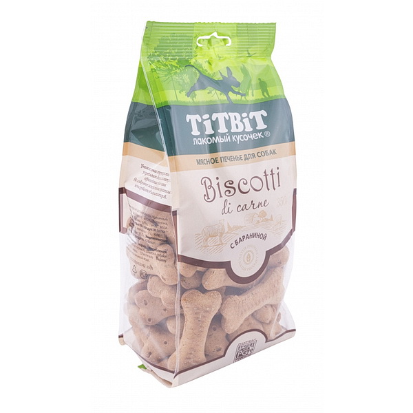 TitBit Biscotti д/собак 350г печенье баранина