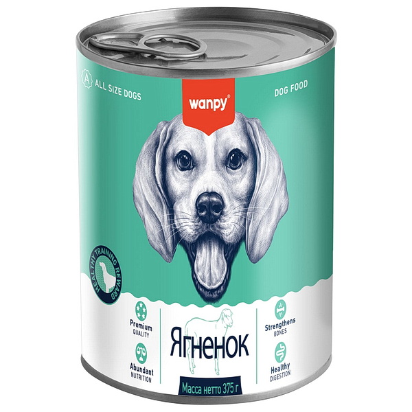 Wanpy Dog Консервы для собак из ягненка 375 г
